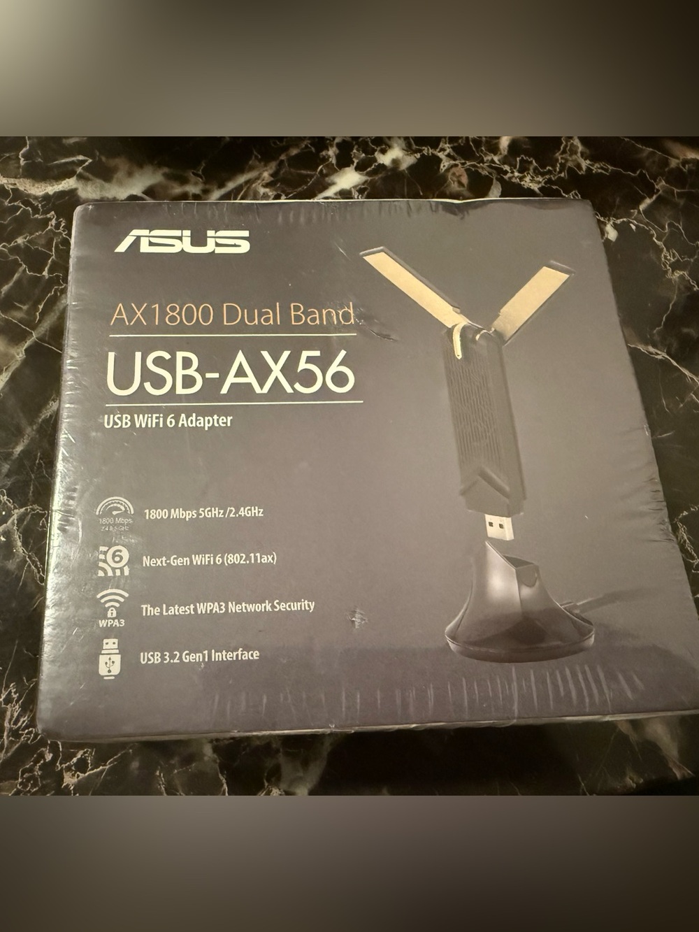 ASUS USB-AX56 AX1800 WiFi 6 USB Adapter Dual Band 1800 Mbps New Sealed Next Gen